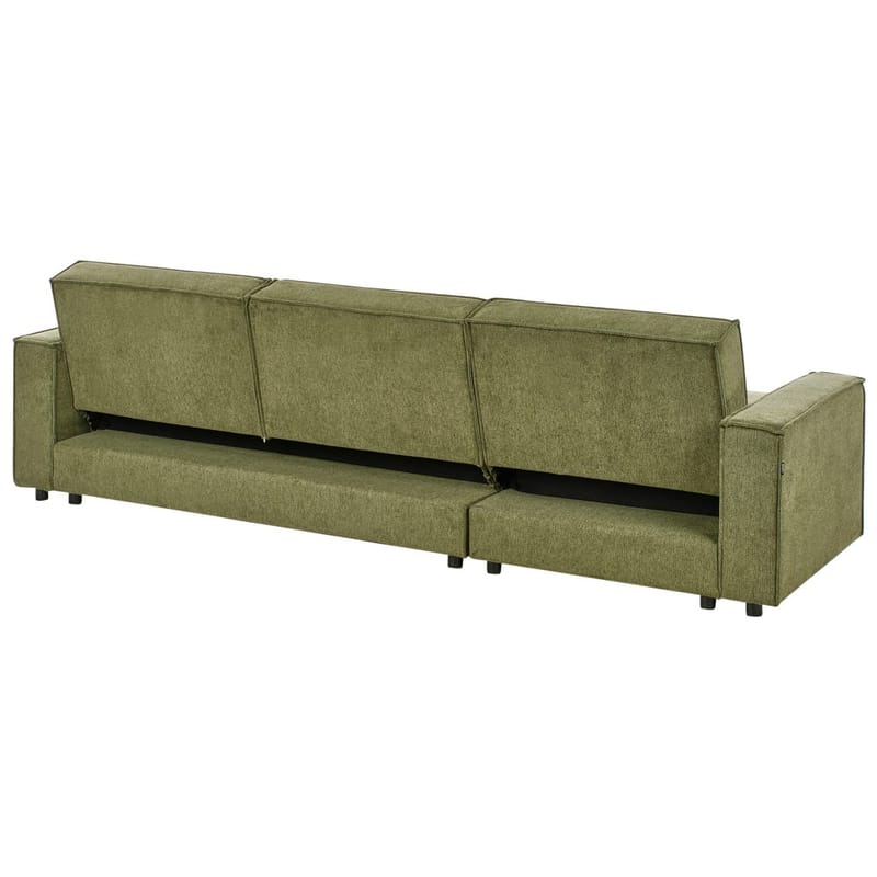 Kulmasohva Romedal II - Vihreä, Musta/Oikeakätinen - Huonekalut - Sohva - Vuodesohva