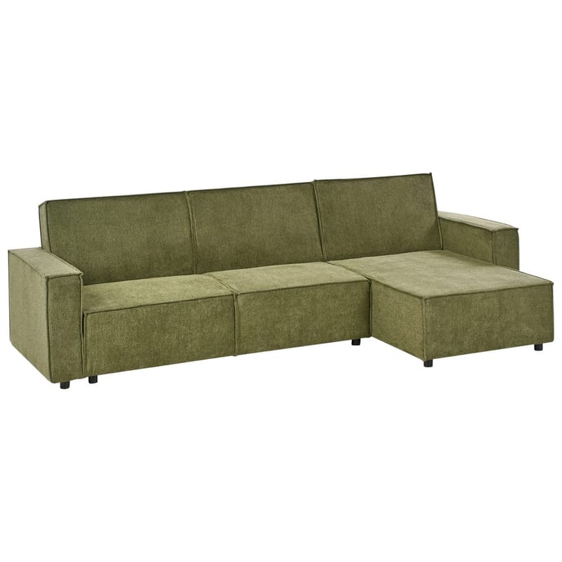 Kulmasohva Romedal II - Vihreä, Musta/Vasenkätinen - Huonekalut - Sohva - Vuodesohva