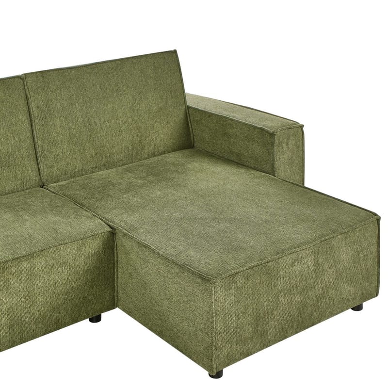 Kulmasohva Romedal II - Vihreä, Musta/Vasenkätinen - Huonekalut - Sohva - Vuodesohva