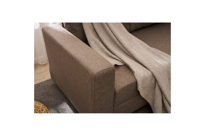 Kulmasohva-sänky Iroulport Arzilla Oikealle Ruskea - Ruskea - Huonekalut - Sohva - Vuodesohva