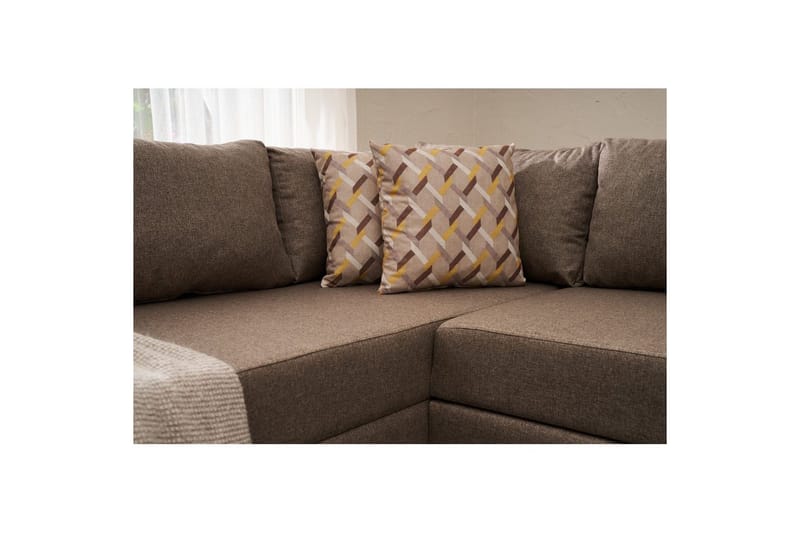 Kulmasohva-sänky Iroulport Arzilla Oikealle Ruskea - Ruskea - Huonekalut - Sohva - Vuodesohva