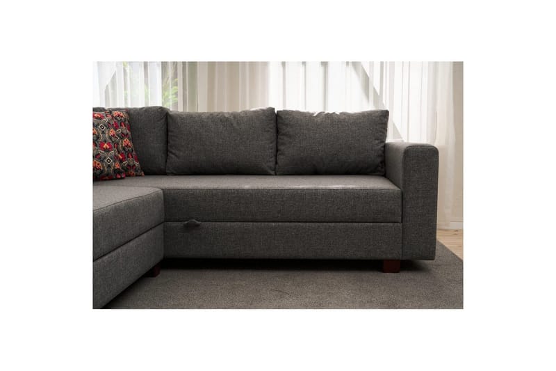 Kulmasohva-sänky Iroulport Oikea Harmaa - Harmaa - Huonekalut - Sohva - Vuodesohva