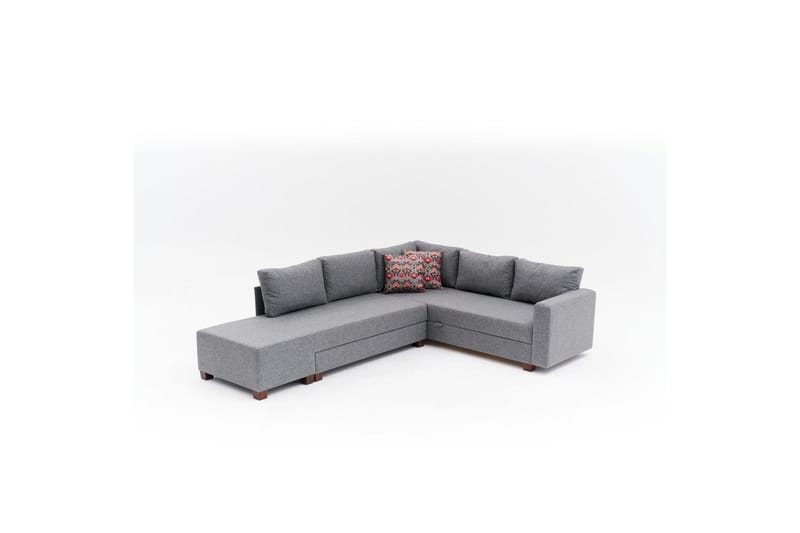 Kulmasohva-sänky Iroulport Oikea Harmaa, Harmaa