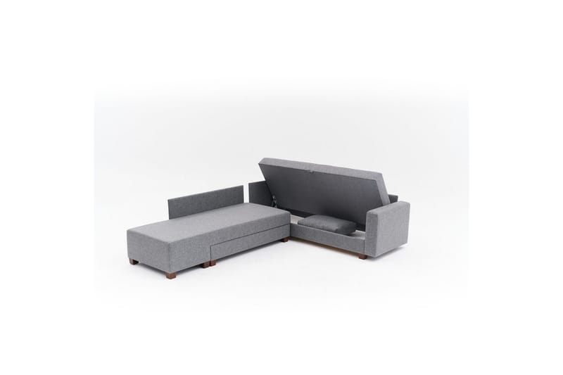 Kulmasohva-sänky Iroulport Oikea Harmaa - Harmaa - Huonekalut - Sohva - Vuodesohva