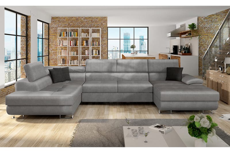 Kulmasohva Urvalla Vasen - Harmaa - Huonekalut - Sohva - Vuodesohva
