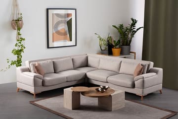 Kulmasohva-vuode Atelier Del Sofa Aqua Corner beige (275/300 x 100 x 90 cm) Vasen 2 / oikea 3 - Huonekalut - Sohva - Vuodesohva