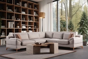 Kulmasohva-vuode Atelier Del Sofa Aqua Corner beige (275/300 x 100 x 90 cm) Vasen 3 / oikea 2 - Huonekalut - Sohva - Vuodesohva