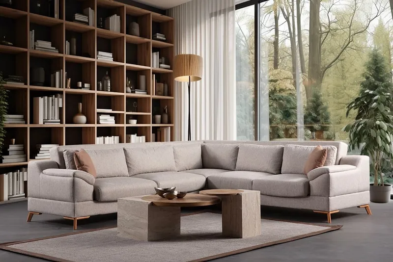Kulmasohva-vuode Atelier Del Sofa Aqua Corner beige (275/300 x 100 x 90 cm) Vasen 3 / oikea 2 - Huonekalut - Sohva - Vuodesohva