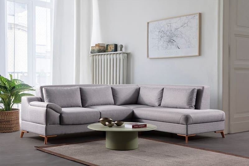 Kulmasohva-vuode Atelier Del Sofa Aqua Grey (225/275 x 100 x 90 cm) Oikea - Huonekalut - Sohva - Vuodesohva