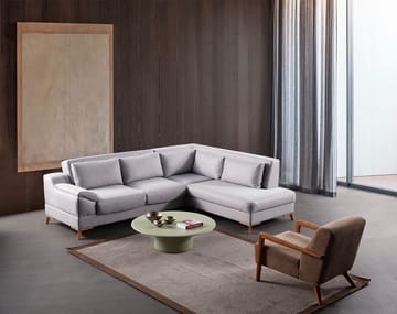 Kulmasohva-vuode Atelier Del Sofa Aqua Grey (225/275 x 100 x 90 cm) Oikea - Huonekalut - Sohva - Vuodesohva