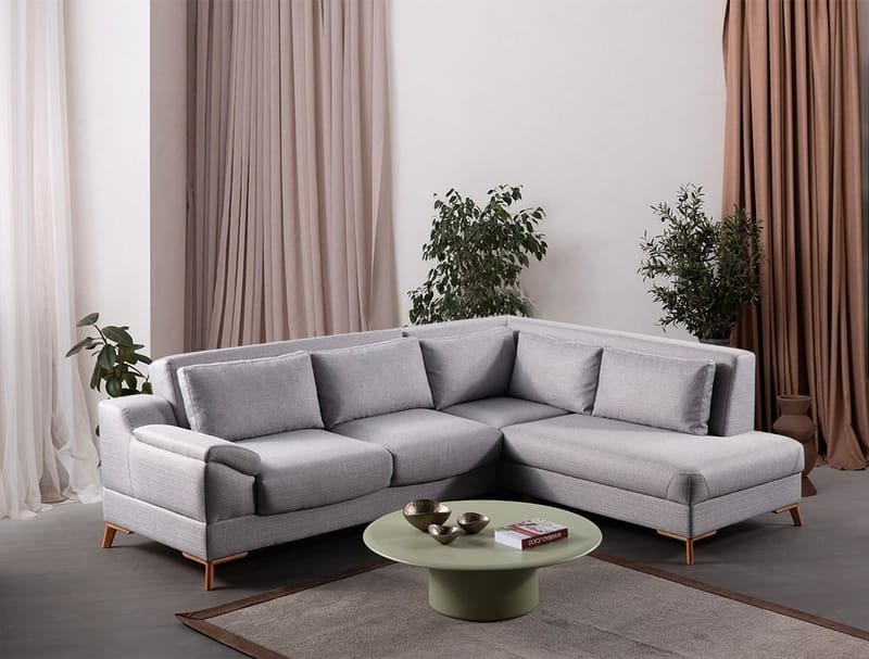 Kulmasohva-vuode Atelier Del Sofa Aqua Grey (225/275 x 100 x 90 cm) Oikea - Huonekalut - Sohva - Vuodesohva
