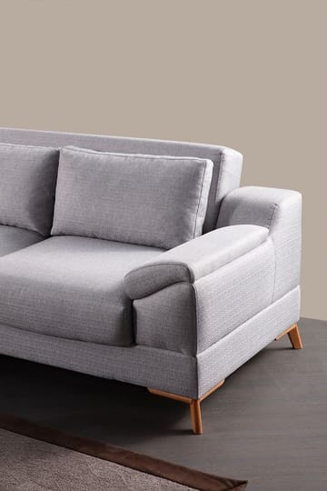Kulmasohva-vuode Atelier Del Sofa Aqua Grey (225/275 x 100 x 90 cm) Vasen - Huonekalut - Sohva - Vuodesohva