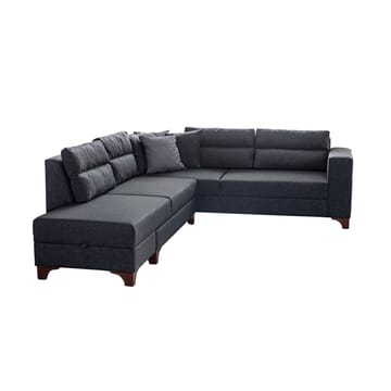 Kulmasohva-vuodesohva Atelier Del Sofa T-Loft Right (230 x 90 x 150 cm) Antrasiitti - Antrasiitti - Huonekalut - Sohva - Vuodesohva