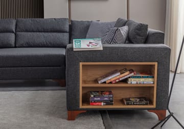 Kulmasohva-vuodesohva Atelier Del Sofa T-Loft Right (230 x 90 x 150 cm) Antrasiitti - Antrasiitti - Huonekalut - Sohva - Vuodesohva