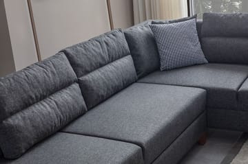 Kulmasohva-vuodesohva Atelier Del Sofa T-Loft Right (230 x 90 x 150 cm) Antrasiitti - Antrasiitti - Huonekalut - Sohva - Vuodesohva