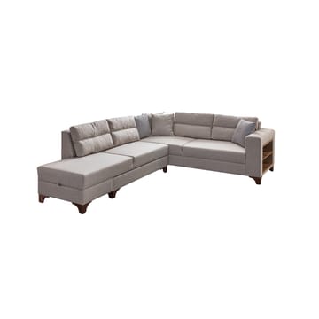 Kulmasohva-vuodesohva Atelier Del Sofa T-Loft Right (230 x 90 x 150 cm) Kermanvärinen - Kermanvärinen - Huonekalut - Sohva - Vuodesohva
