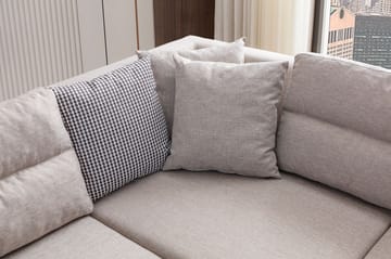Kulmasohva-vuodesohva Atelier Del Sofa T-Loft Right (230 x 90 x 150 cm) Kermanvärinen - Kermanvärinen - Huonekalut - Sohva - Vuodesohva