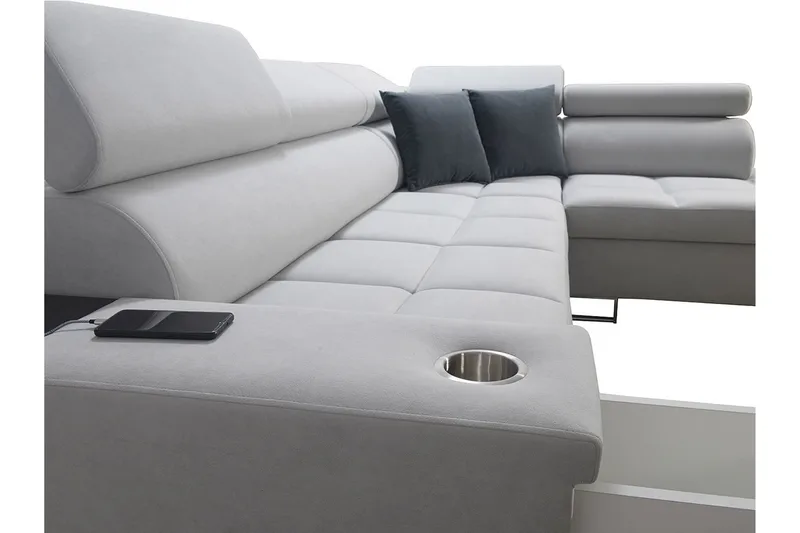 3:n ist Kulmavuodesohva Torretta Oikea - Vaaleanharmaa - Huonekalut - Sohva - Vuodesohva - Kulmavuodesohva