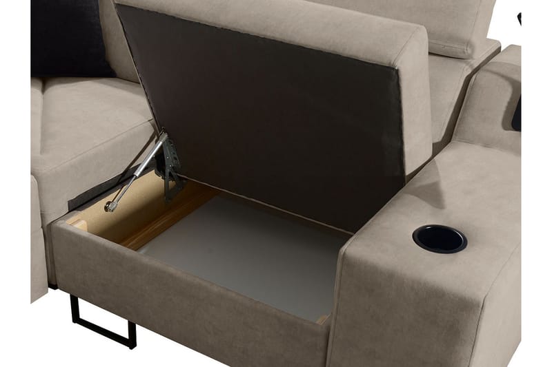 4 ist. Vuodesohva Oikea - Musta - Huonekalut - Sohva - Vuodesohva - Kulmavuodesohva