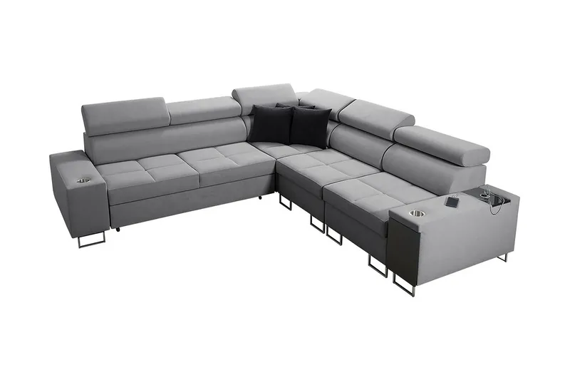 4:n ist Kulmavuodesohva Torretta Oikea, Vaaleanharmaa