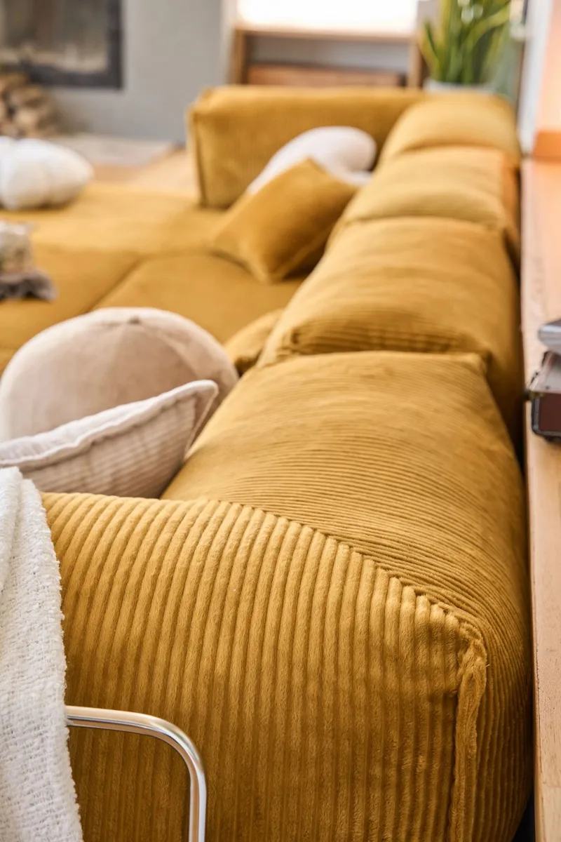Kulmavuodesohva Atelier Del Sofa Kanyon (300 x 100 x 33 cm) Mustard - Huonekalut - Sohva - Vuodesohva