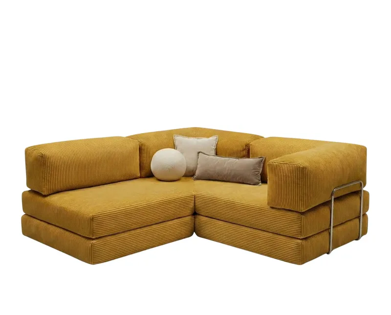 Kulmavuodesohva Atelier Del Sofa Kanyon (300 x 100 x 33 cm) Mustard - Huonekalut - Sohva - Vuodesohva