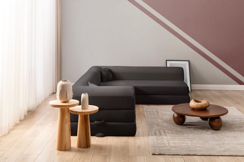 Kulmavuodesohva Atelier Del Sofa Legom Eco (280 x 90 x 25 cm) Antrasiitti - Antrasiitti - Huonekalut - Sohva - Vuodesohva