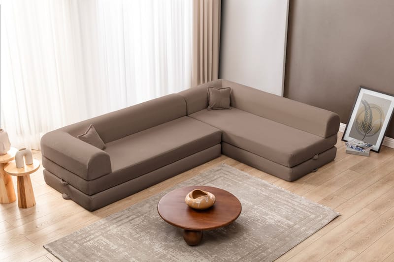 Kulmavuodesohva Atelier Del Sofa Legom Eco (280 x 90 x 25 cm) Beige - Huonekalut - Sohva - Vuodesohva