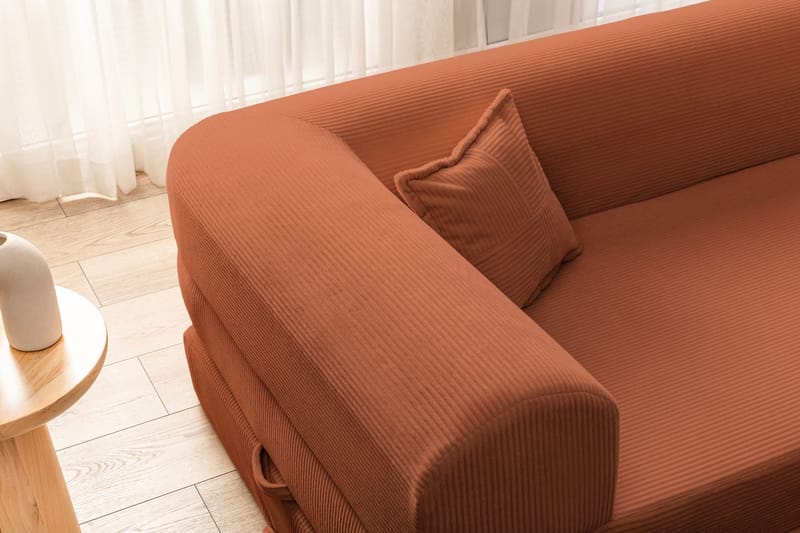 Kulmavuodesohva Atelier Del Sofa Legom Eco (280 x 90 x 25 cm) Laatanpunainen - Huonekalut - Sohva - Vuodesohva