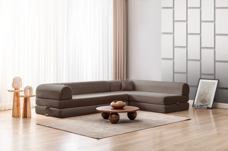 Kulmavuodesohva Atelier Del Sofa Legom Eco (280 x 90 x 25 cm) Ruskea - Huonekalut - Sohva - Vuodesohva