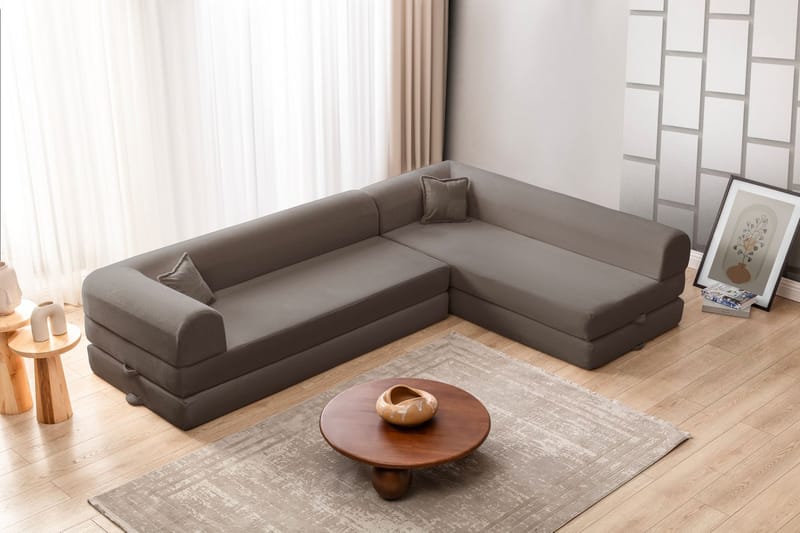 Kulmavuodesohva Atelier Del Sofa Legom Eco (280 x 90 x 25 cm) Ruskea - Huonekalut - Sohva - Vuodesohva