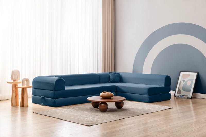 Kulmavuodesohva Atelier Del Sofa Legom Eco (280 x 90 x 25 cm) Sininen - Huonekalut - Sohva - Vuodesohva
