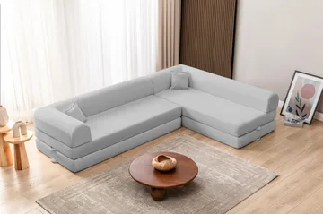 Kulmavuodesohva Atelier Del Sofa Legom Eco (280 x 90 x 25 cm) Vaaleanharmaa - Huonekalut - Sohva - Vuodesohva