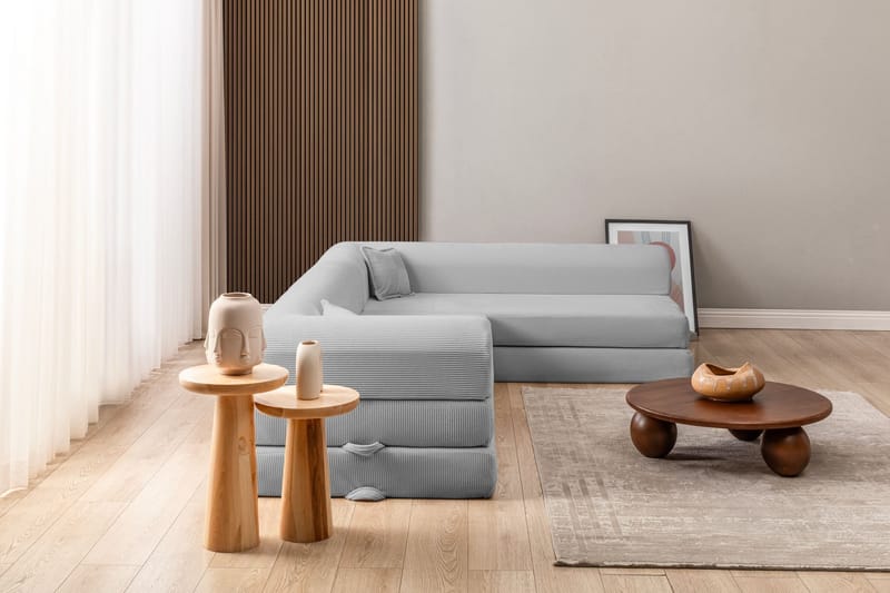 Kulmavuodesohva Atelier Del Sofa Legom Eco (280 x 90 x 25 cm) Vaaleanharmaa - Huonekalut - Sohva - Vuodesohva