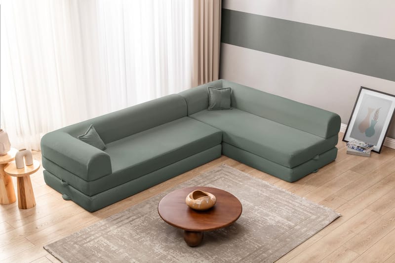 Kulmavuodesohva Atelier Del Sofa Legom Eco (280 x 90 x 25 cm) Vihreä - Huonekalut - Sohva - Vuodesohva