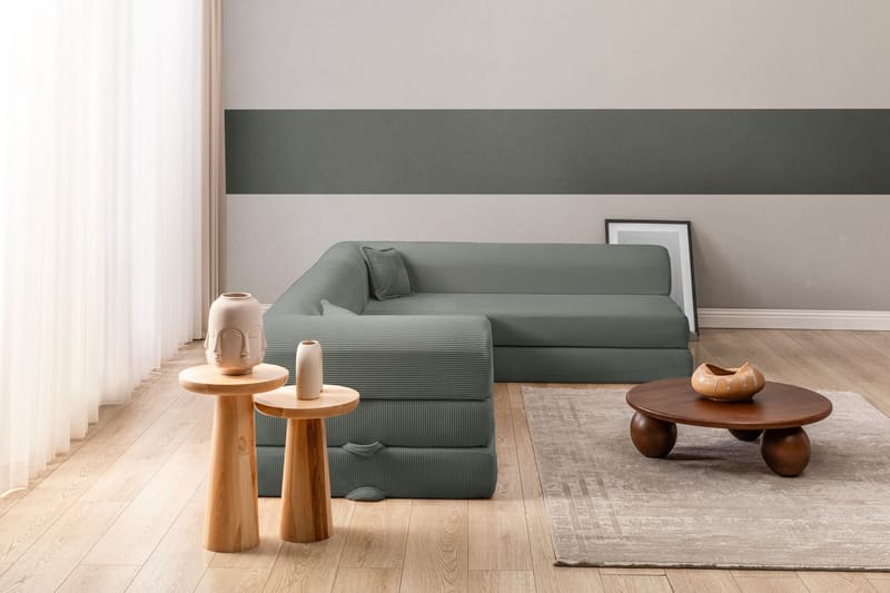 Kulmavuodesohva Atelier Del Sofa Legom Eco (280 x 90 x 25 cm) Vihreä - Huonekalut - Sohva - Vuodesohva