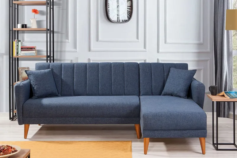 Kulmavuodesohva Beatris - Tummansininen - Huonekalut - Sohva - Vuodesohva