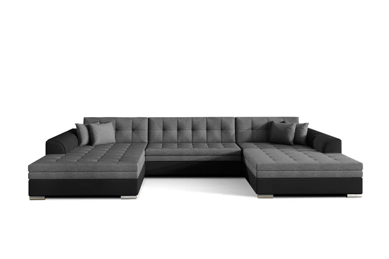 Kulmavuodesohva Biscottino, Harmaa/Musta