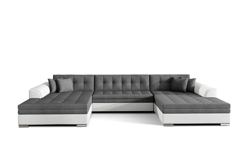 Kulmavuodesohva Biscottino - Harmaa/Valkoinen - Huonekalut - Sohva - Vuodesohva