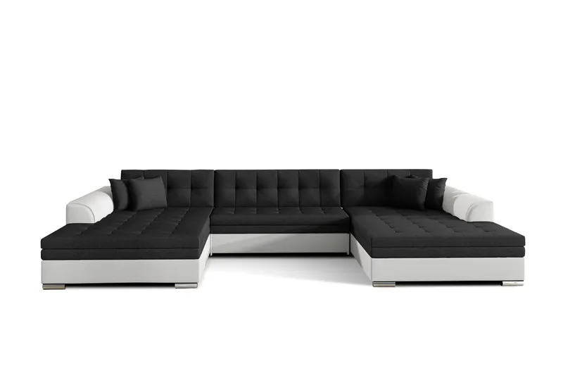 Kulmavuodesohva Biscottino - Musta/Valkoinen - Huonekalut - Sohva - Vuodesohva