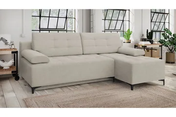 Kulmavuodesohva Brassington oikea - Beige - Huonekalut - Sohva - Vuodesohva