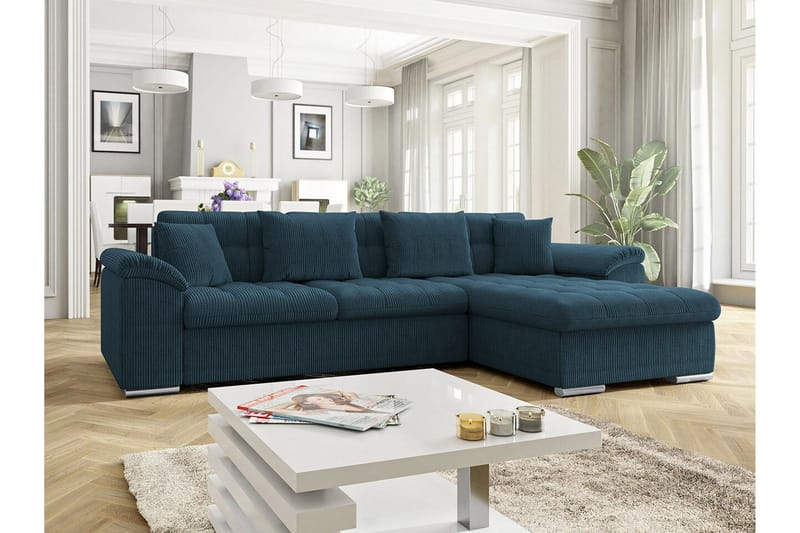 Camior 3-sits Hörnbäddsoffa NO_BRAND Dark blue - Huonekalut - Sohva - Vuodesohva - Divaanivuodesohva