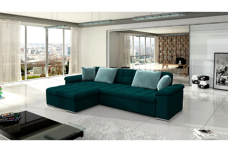 Kulmavuodesohva Chilor Divaani Vasen - Vihreä - Huonekalut - Sohva - Vuodesohva