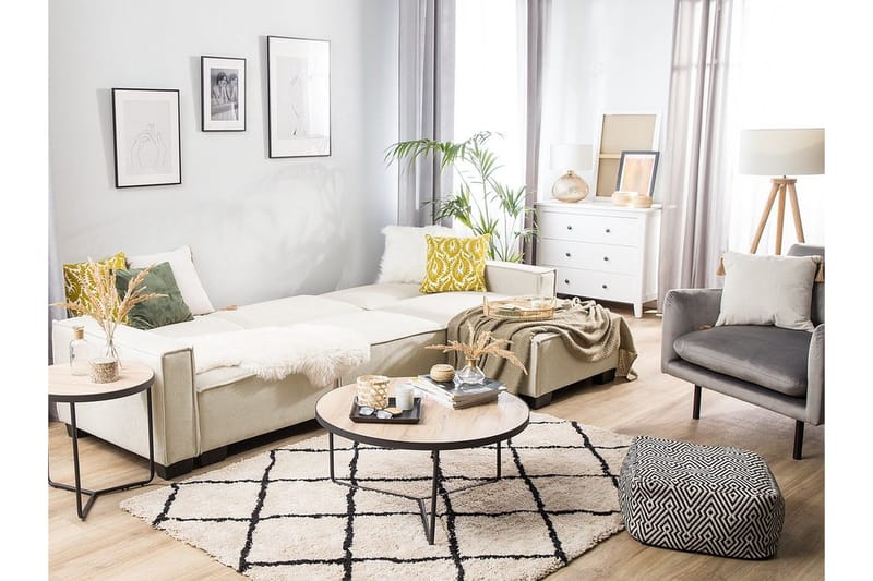 Kulmavuodesohva Dayren Vasen - Beige - Huonekalut - Sohva - Vuodesohva