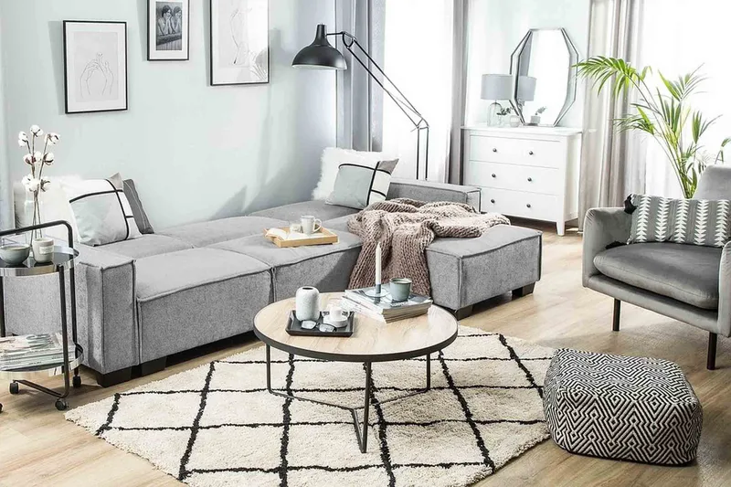 Kulmavuodesohva Dayren Vasen - Harmaa - Huonekalut - Sohva - Vuodesohva