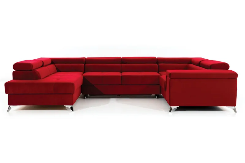 Kulmavuodesohva divaanilla Maceira Vasen - Punainen - Huonekalut - Sohva - Vuodesohva