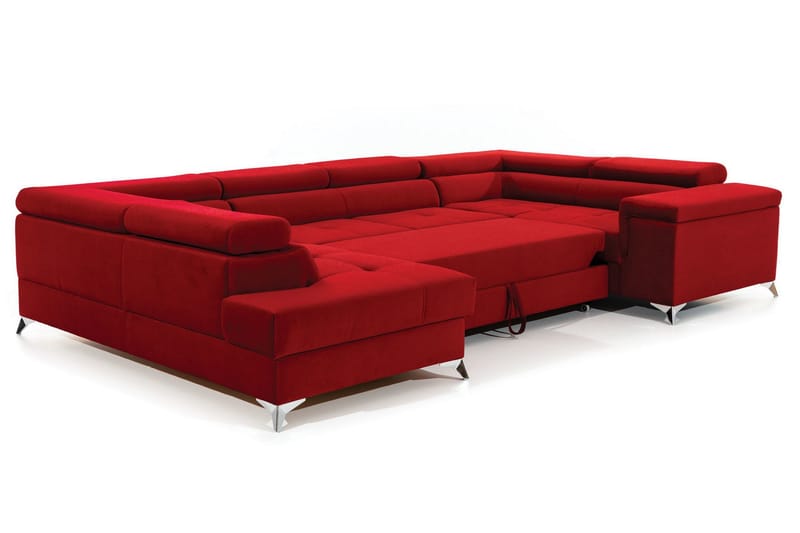 Kulmavuodesohva divaanilla Maceira Vasen - Punainen - Huonekalut - Sohva - Vuodesohva