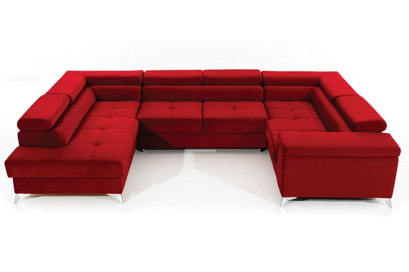 Kulmavuodesohva divaanilla Maceira Vasen - Punainen - Huonekalut - Sohva - Vuodesohva