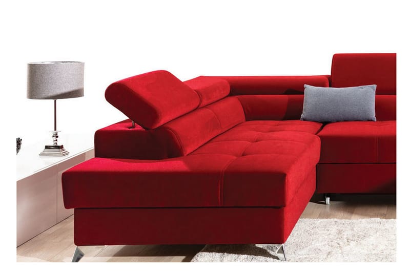 Kulmavuodesohva divaanilla Maceira Vasen - Punainen - Huonekalut - Sohva - Vuodesohva