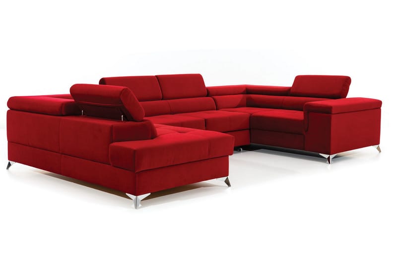 Kulmavuodesohva divaanilla Maceira Vasen - Punainen - Huonekalut - Sohva - Vuodesohva